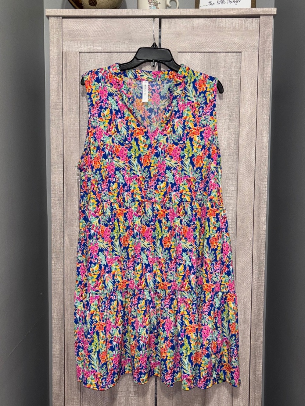 Dear Scarlett Wrinkle Free Tiered Dress 2X